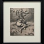 Drawing of a figure with a tree growing out of it by Miles Johnston