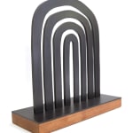Scott Albrecht - iron sculpture, abstract looping form