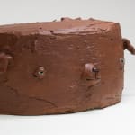 Stephen Morrison sculture of chocolate cake with dog face