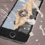 Erin M. Riley woven tapestry of iPhone / porn