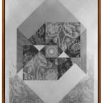 grey scale geometric drawing with different shapes and patterns