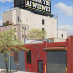 Painting by Valeri Larko of a street scape