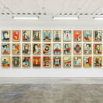 Installation view of Shepard Fairey's solo exhibition "FRACTURED" at Harman Projects, San Francisco