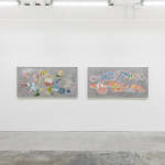 Install image of the exhibition Music Island by artist duo KeFe.