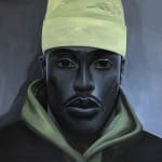 Dennis Brown's painting of a man wearing a beanie