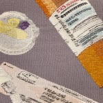 Erin M. Riley woven tapestry of narcan