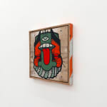 Painting of GATS character on wood