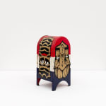 GATS character painted on metal toy mailbox