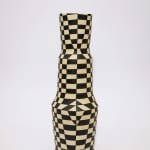 H. Bradley's vase with various patterns in black and white