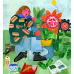 Lindsey Stripling's painting of a woman and various objects