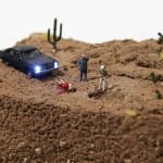 Abigail Goldman's sculpture of desert murder scene