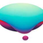 Jan Kaláb circular purple gradient object with dripping blue gradient object