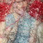 reverse of hand embroidered portrait of Margot Tenenbaum by Rose Couch