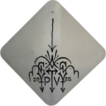 Back of road sign with GATs's signature.