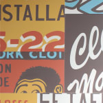 painting collage of neighborhood store signs