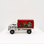 GATS character painted on a red and white toy truck