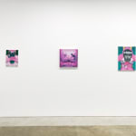 Installation photo from Maiden by Corey Lamb, left to right, "Communion" "Ingress" "Sight Unseen"