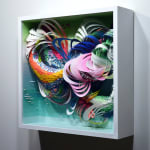 Crystal Wagner colorful biomorphic paper sculpture