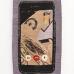 Erin M. Riley woven tapestry of iPhone / sexting