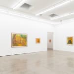 Installation image of Rachel Gregor's paintings at Hashimoto Contemporary Los Angeles