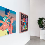 Installation view of Loiter at Harman Projects Los Angeles