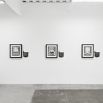 Installation view of Jeremy Fish's solo exhibition "The Moral Compass" at Harman Projects, SF. From left to right: The Pig and The Sheep, The Eagle and The Jackdaw, and The Fox and the Grapes