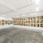 Installation view of Shepard Fairey's solo exhibition "FRACTURED" at Harman Projects, San Francisco