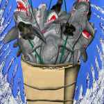 collage of a bouquet of sharks