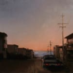 Kim Cogan - painting of street view and sky at sunset