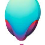 Jan Kaláb circular purple gradient object with dripping blue gradient object