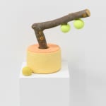 Install image of "Apple Elbow in Pale Peach & Luminous Yellow" at "Cosmic Bloom."
