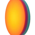 Jan Kaláb side view of bright orange circle