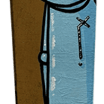 MTA paddle with a blue robot with a heart above its head