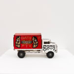 GATS character painted on a red and white toy truck
