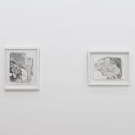 Installation photo of Martine Johanna's drawings at Hashimoto Contemporary Los Angeles