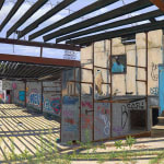Painting by Valeri Larko of an abandoned room
