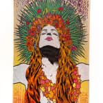 Hand woven tapestry of Thalia by Chuck Sperry