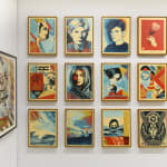 Installation view of Shepard Fairey's solo exhibition "FRACTURED" at Harman Projects, San Francisco