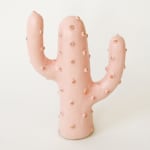 Jen Dwyer porcelain sculpture of stylized cactus in light pink