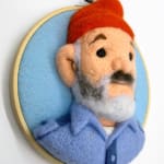 needlefelt wool portrait of Steve Zissou by Ed Mironiuk