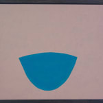 Stuart Pittman's painting of a blue shape on a grey background