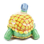 Katie Kimmel's ceramic sculpture of a turtle wearing a hat