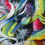 Crystal Wagner colorful abstract biomorphic paper sculpture