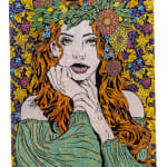 Hand woven tapestry of Demeter by Chuck Sperry