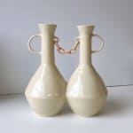 Mimi ceramics two vases attached by a colorful chain