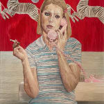 hand embroidered portrait of Margot Tenenbaum by Rose Couch