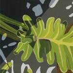 Detail of Natalia Juncadella 'Buscando Sombra' green leaves and shadows