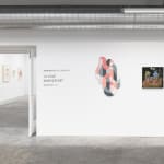 installation view of Scott Albrecht's painted wood sculpture for Hashimoto's 10 Year Anniversary