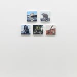 Installation view of Scott Listfield's exhibition "Extinction Stories" at Harman Projects, San Francisco. From left to right: "Megalodon," "Polar Bear," "Mammoth 2," "Triceratops 2," and"Brachiosaurus 2"