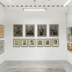 Installation view of Shepard Fairey's solo exhibition "FRACTURED" at Harman Projects, San Francisco